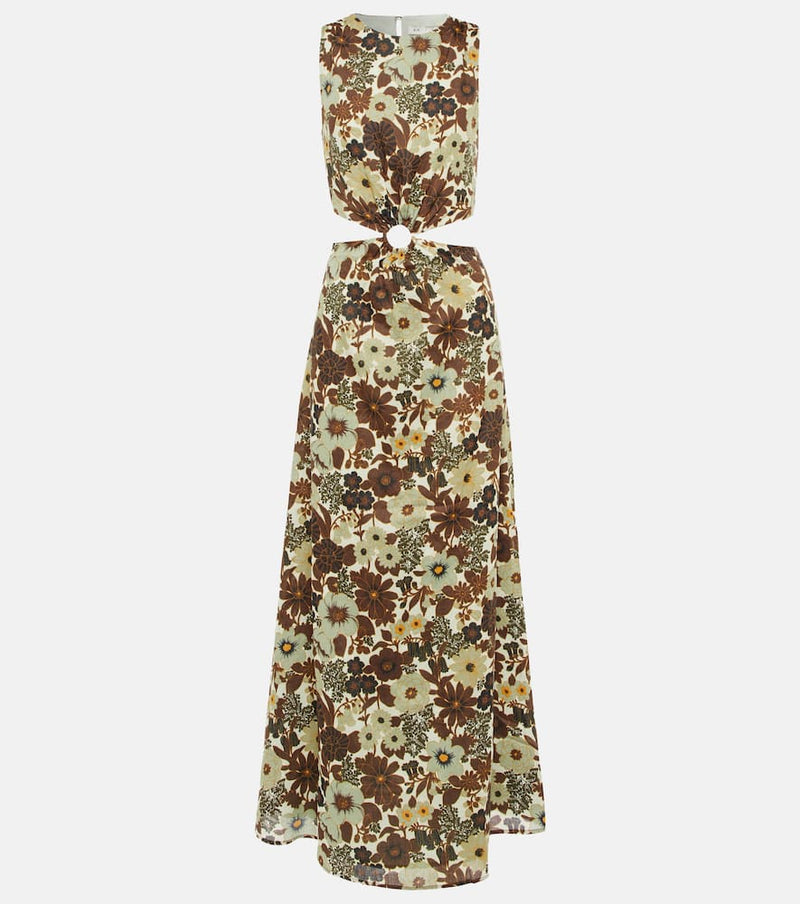 SIR Constantine floral ramie midi dress