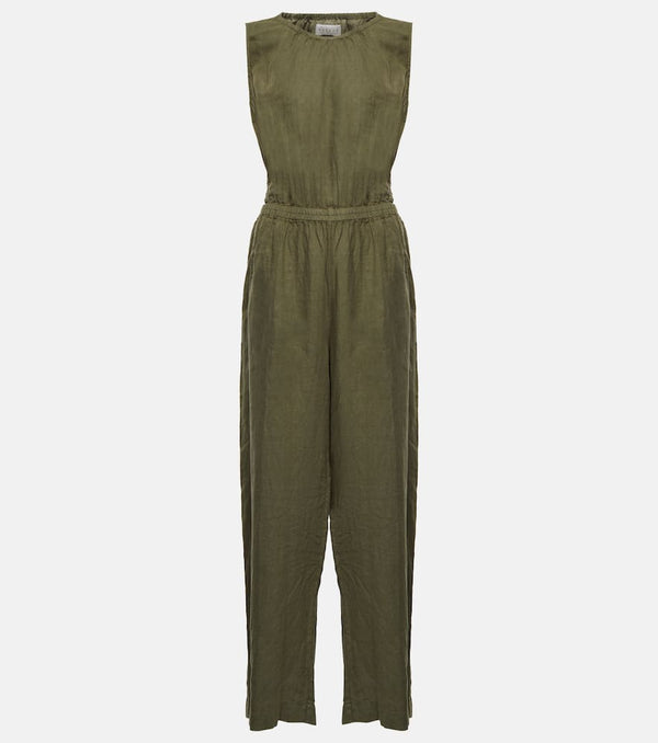 Velvet Vivi cutout linen jumpsuit