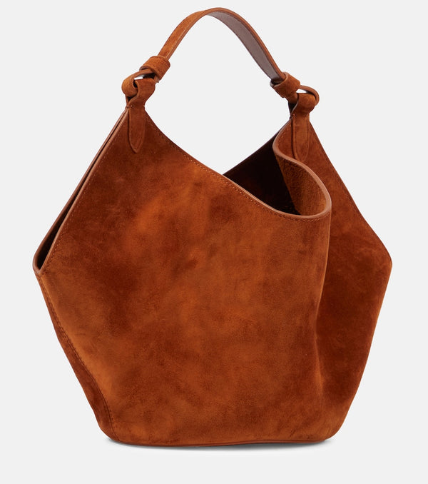 Khaite Lotus Mini suede tote bag