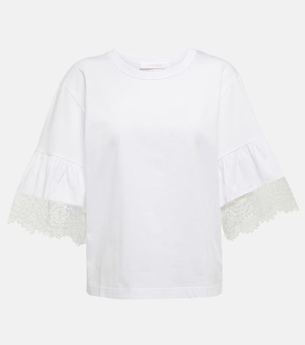 See By Chloé Embroidered cotton T-shirt