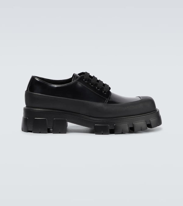 Prada Paneled leather Derby shoes