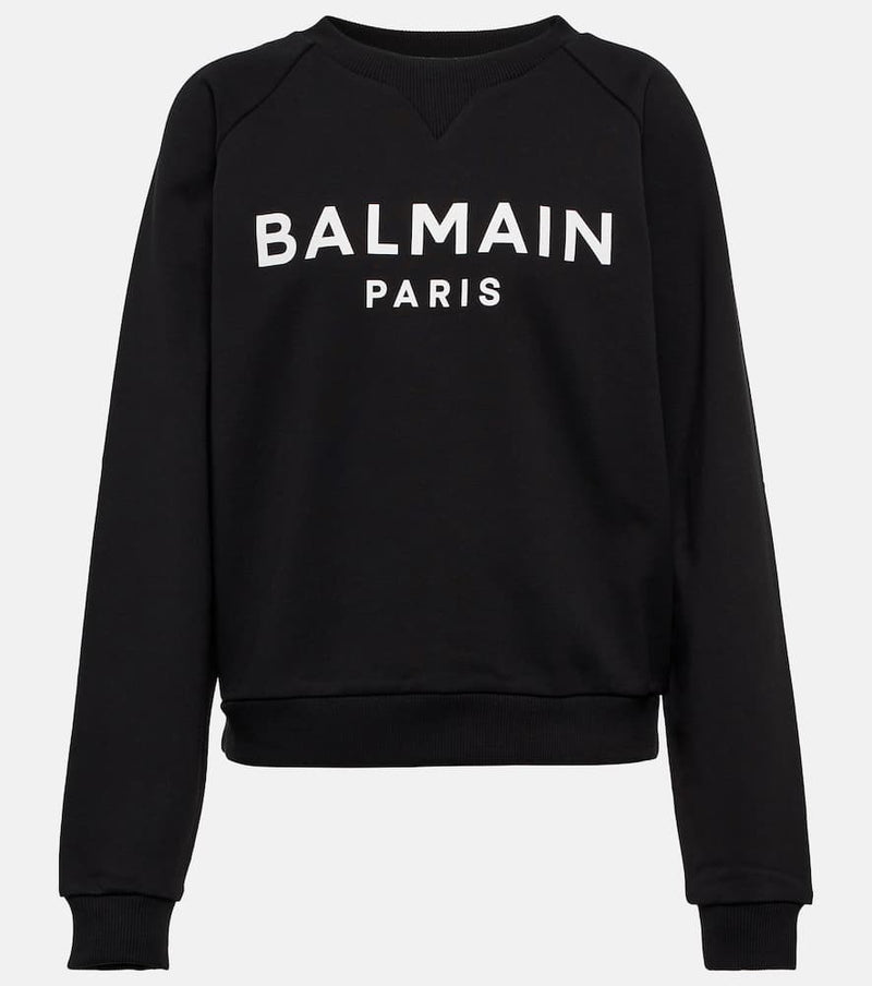 Balmain Logo cotton jersey sweatshirt