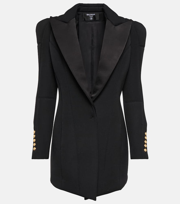 Balmain Wool blazer minidress