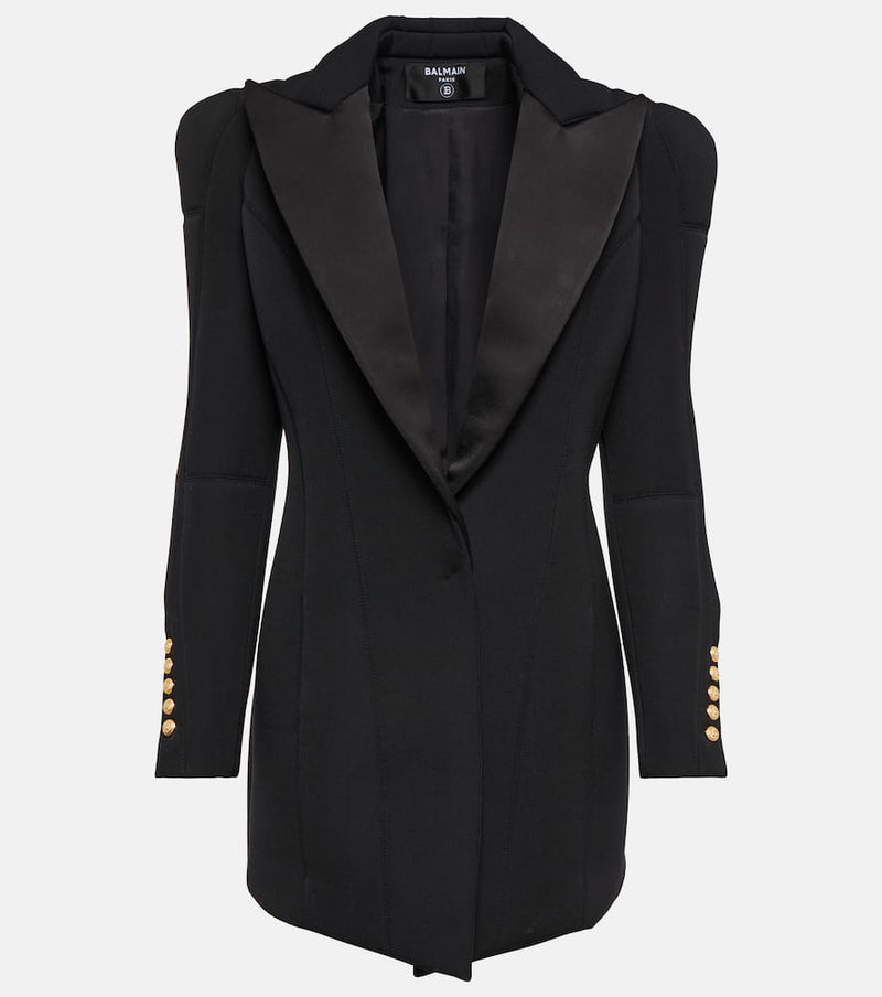 Balmain Wool blazer minidress