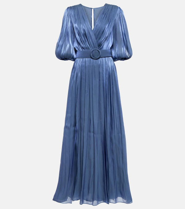 Costarellos Brennie iridescent georgette gown