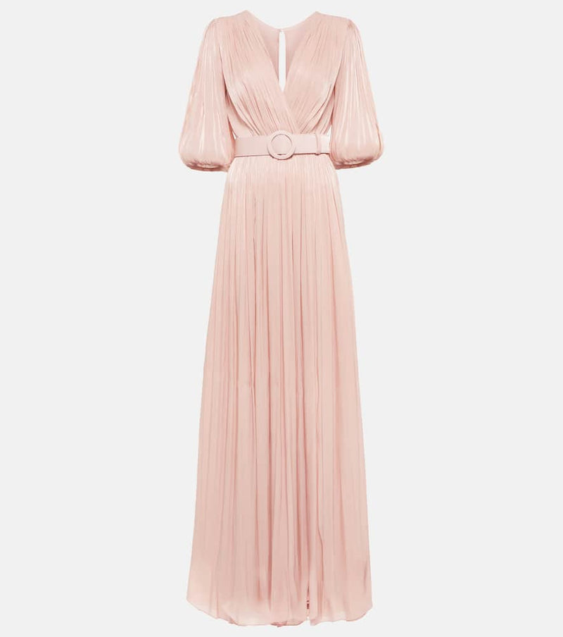 Costarellos Brennie iridescent georgette gown