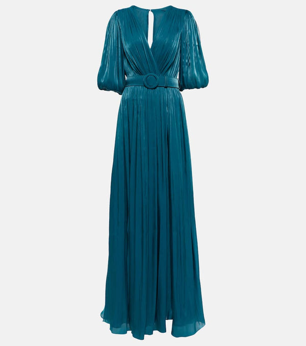 Costarellos Brennie iridescent georgette gown