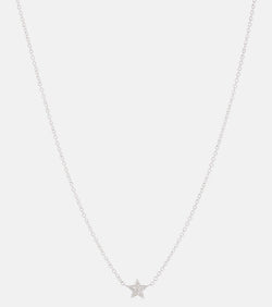 Maria Tash Invisible Set Diamond Star 18kt white gold necklace with diamonds