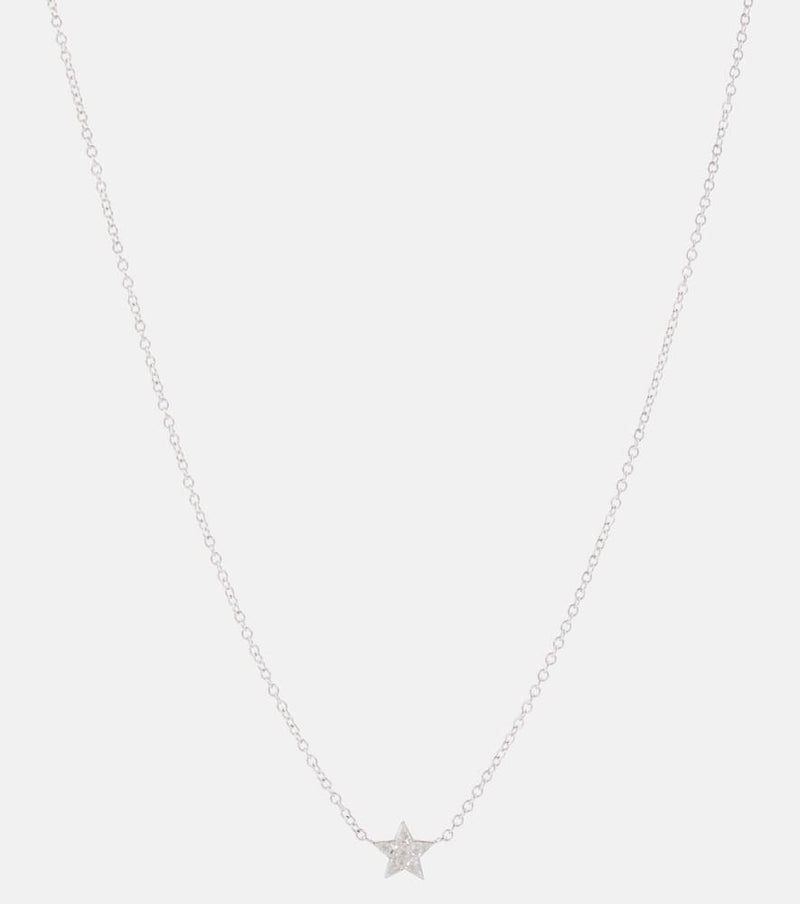 Maria Tash Invisible Set Diamond Star 18kt white gold necklace with diamonds