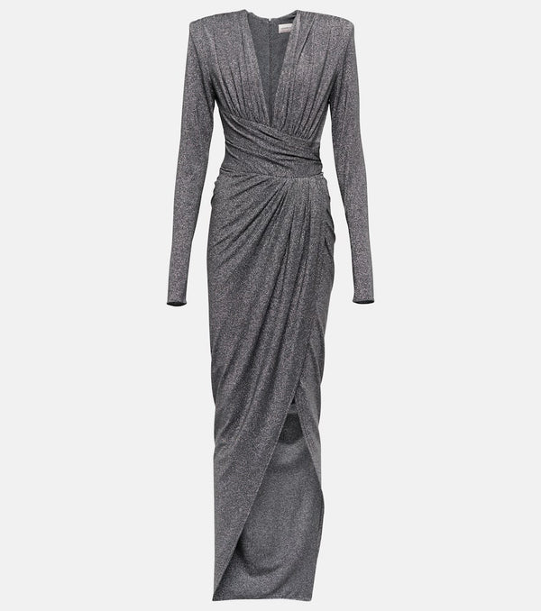 Alexandre Vauthier Metallic ruched maxi dress