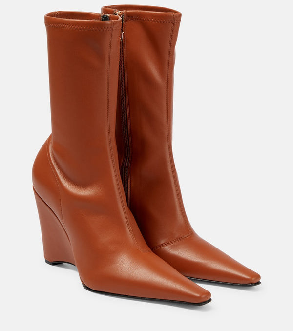 JW Anderson Wedge faux leather ankle boots