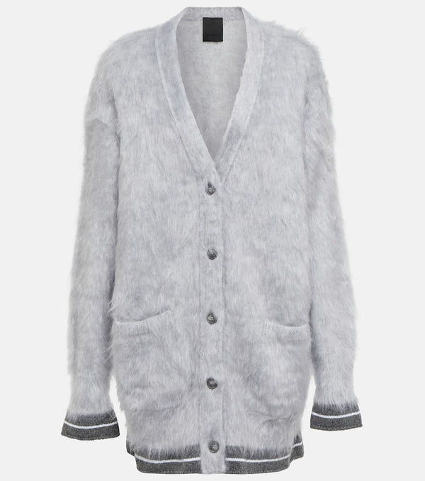 Givenchy Striped fuzzy oversized cardigan