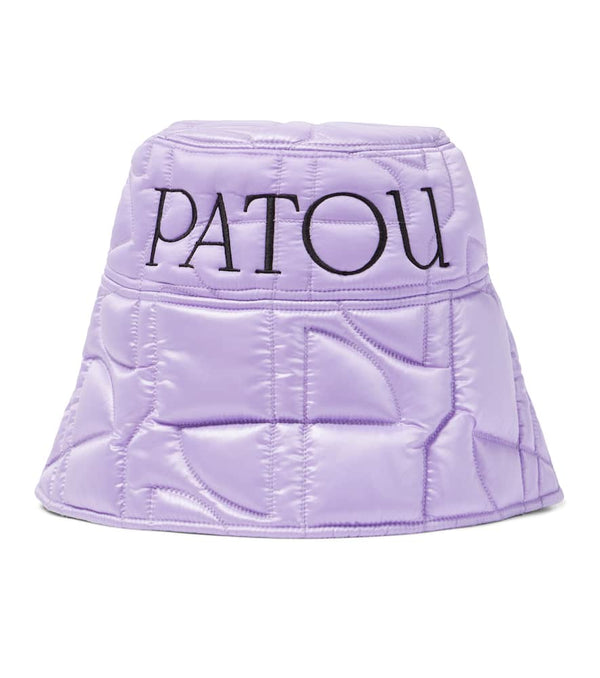 Patou Logo quilted satin bucket hat