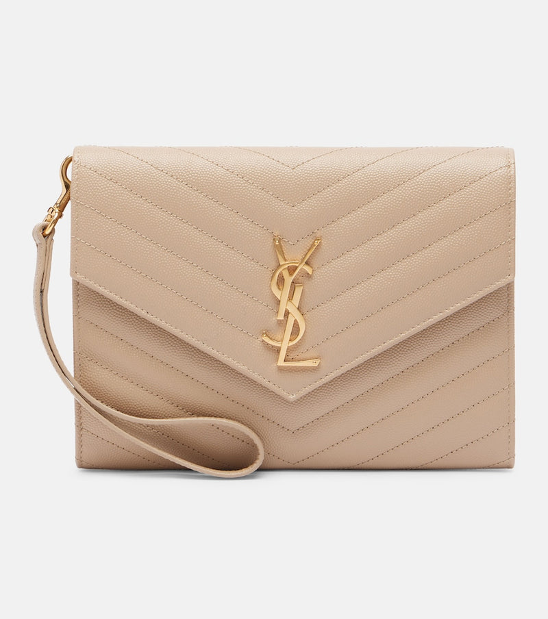 Saint Laurent Cassandre Small matelasse leather clutch