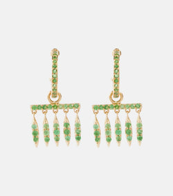 Ileana Makri 18kt gold earrings with tsavorites