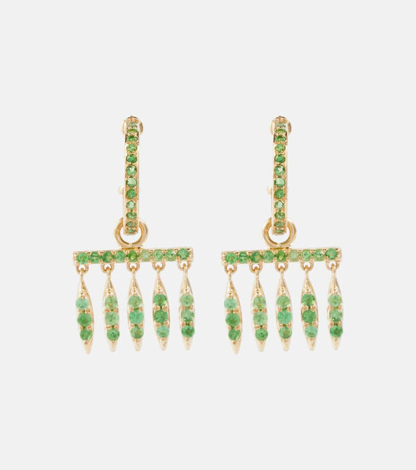 Ileana Makri 18kt gold earrings with tsavorites