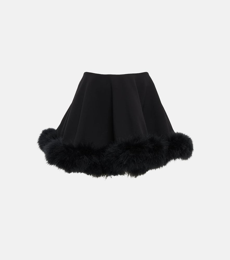 Magda Butrym Feather-trimmed miniskirt