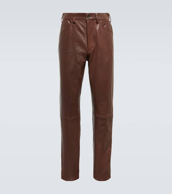 Auralee Straight leather pants