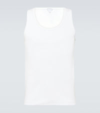 Bottega Veneta Ribbed-knit cotton-blend tank top