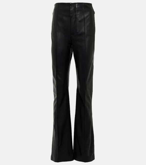 Frame High-rise flared leather pants