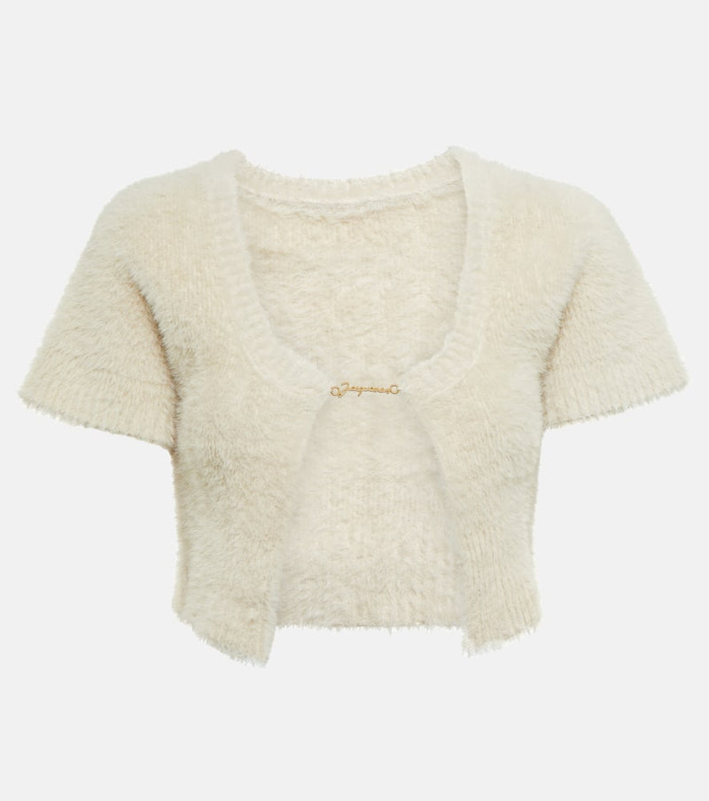 Jacquemus La Maille Neve logo cropped cardigan