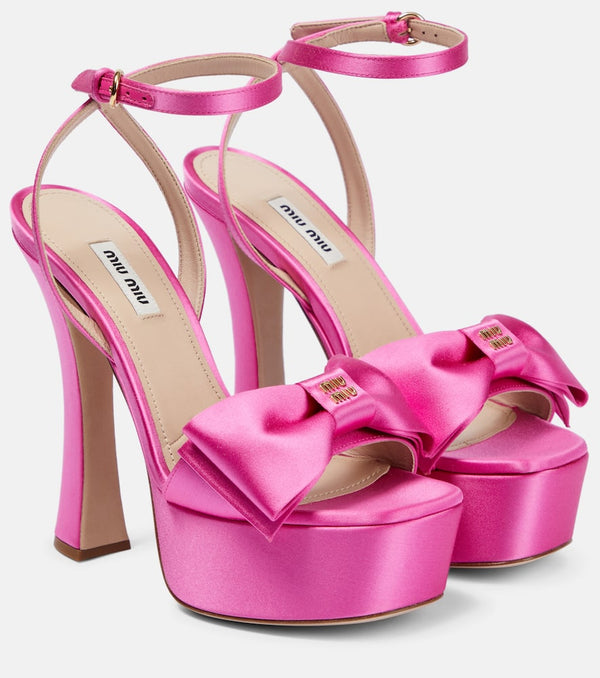 Miu Miu Satin platform sandals