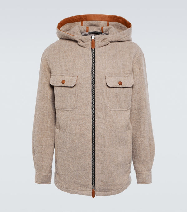 Giorgio Armani Hooded virgin wool blouson