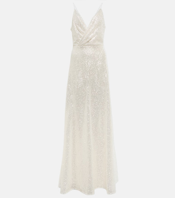 Costarellos Kristina sequined tulle gown