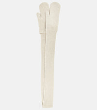 Max Mara Fly ribbed-knit cashmere gloves