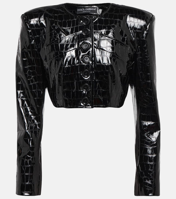 Dolce & Gabbana Animal-print cropped jacket