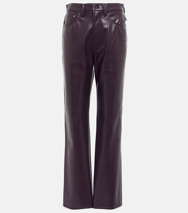 Agolde 90s Pinch high-rise faux leather pants