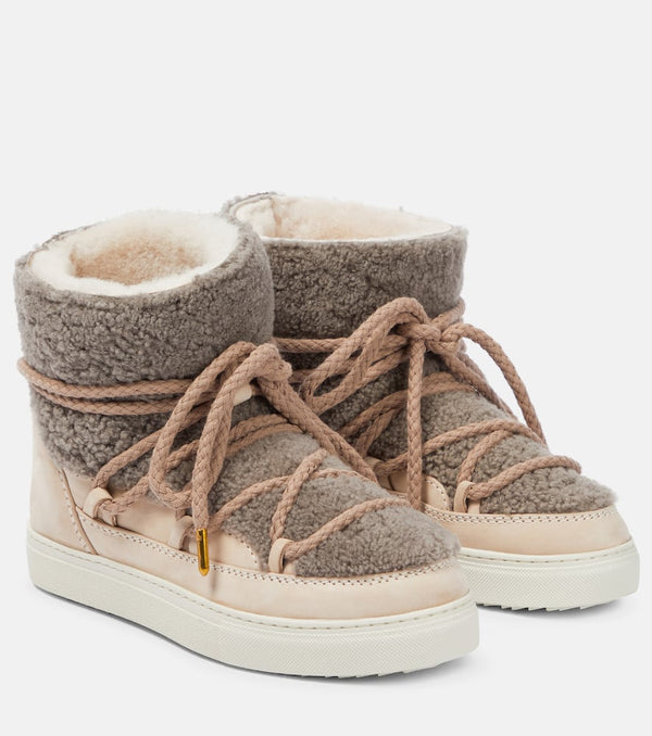 Inuikii Sneaker Classic shearling and leather ankle boots