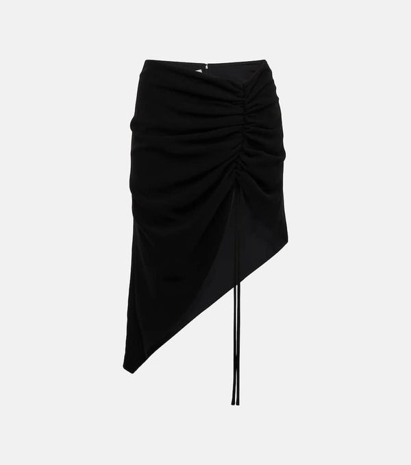 Mônot Asymmetric crêpe midi skirt