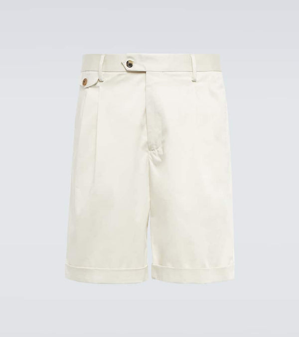 Lardini Cotton-blend satin shorts