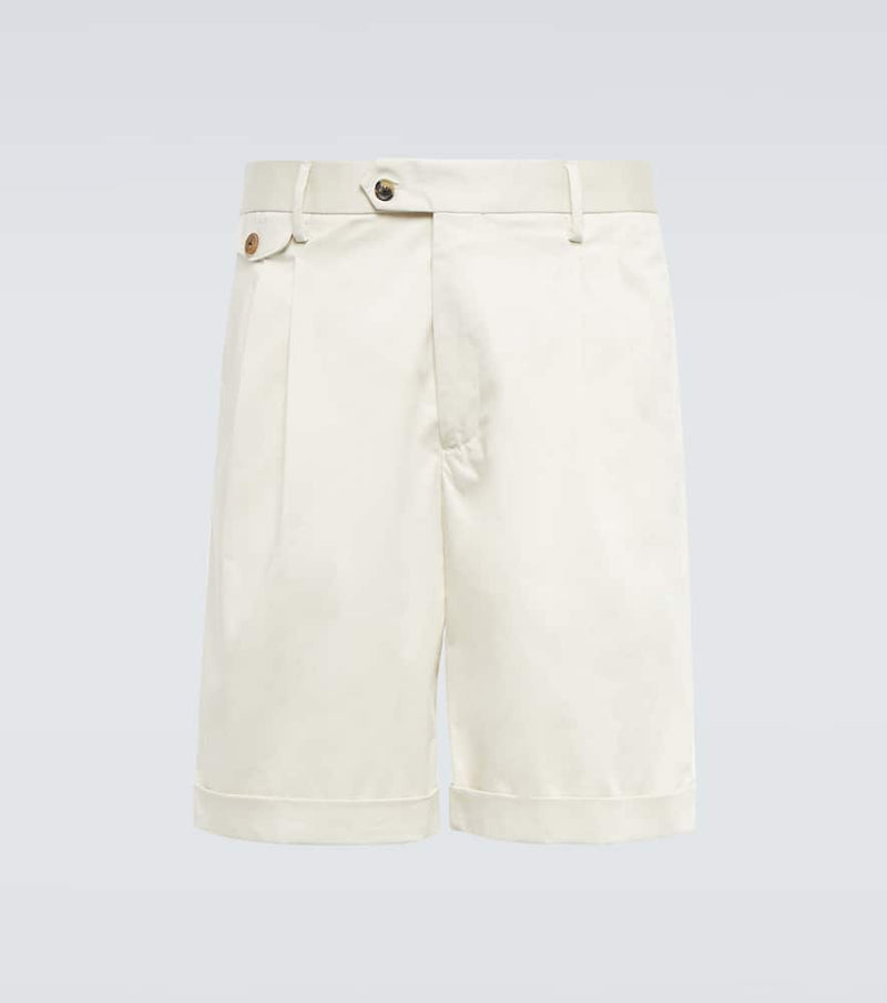 Lardini Cotton-blend satin shorts