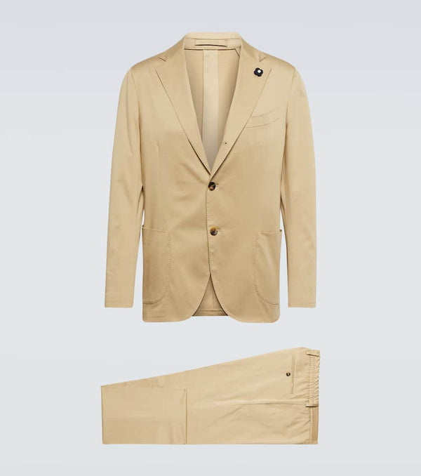 Lardini Single-breasted cotton-blend suit