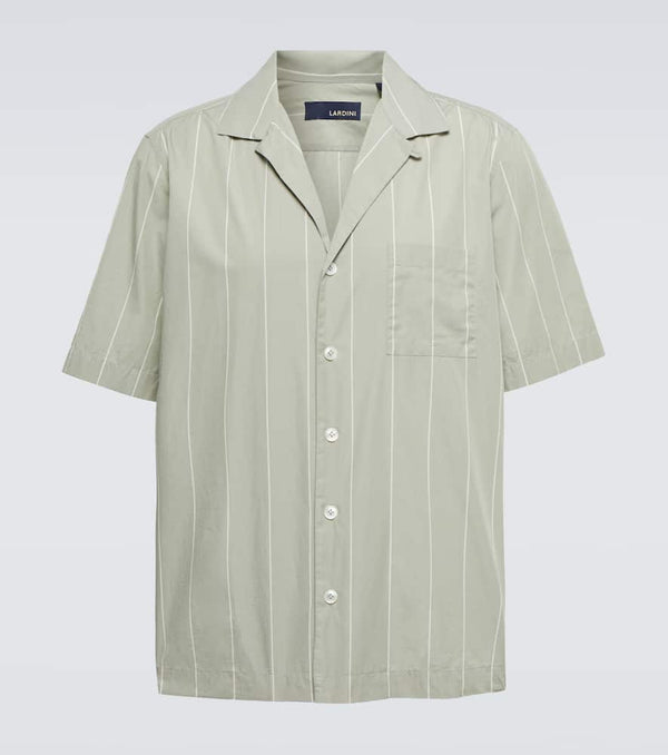 Lardini Striped camp-collar cotton shirt