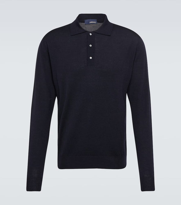 Lardini Wool, cashmere and silk polo sweater