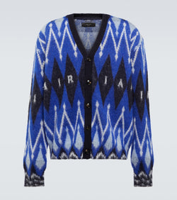 Amiri Argyle alpaca and mohair-blend cardigan