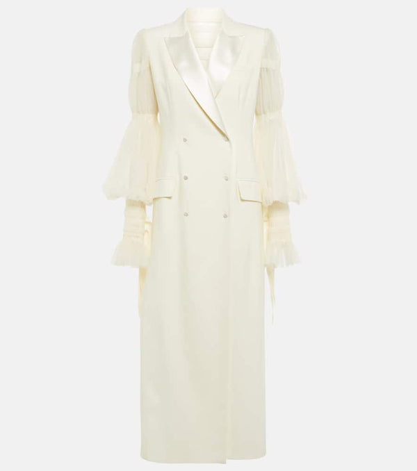 Danielle Frankel Mae embellished silk and wool coat