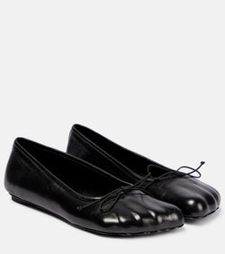 Balenciaga Bow-detail leather ballet flats