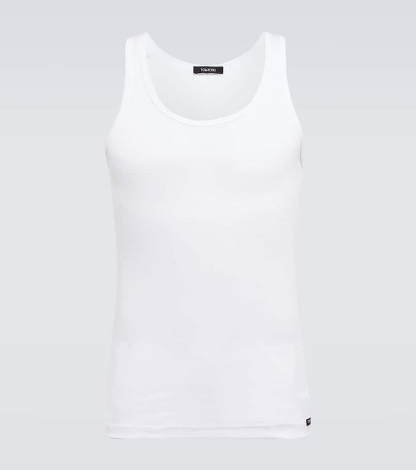 Tom Ford Ribbed-knit cotton-blend tank top