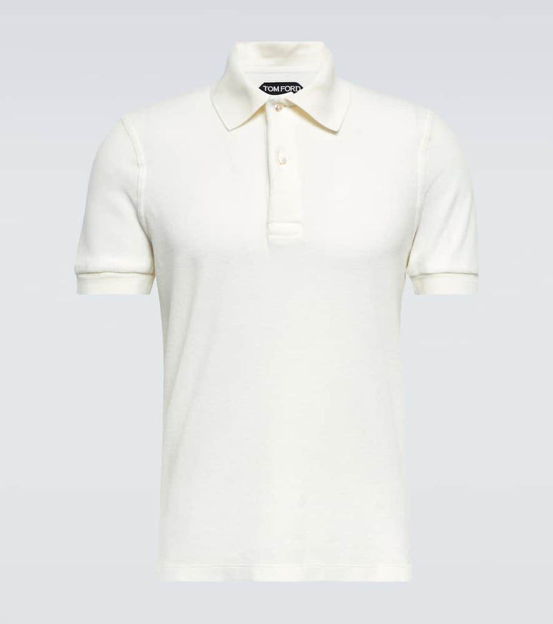 Tom Ford Cotton-blend terry polo shirt
