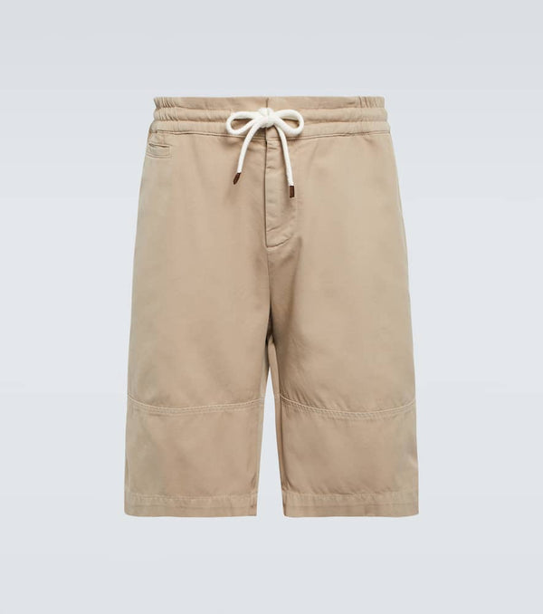 Brunello Cucinelli Drawstring cotton shorts