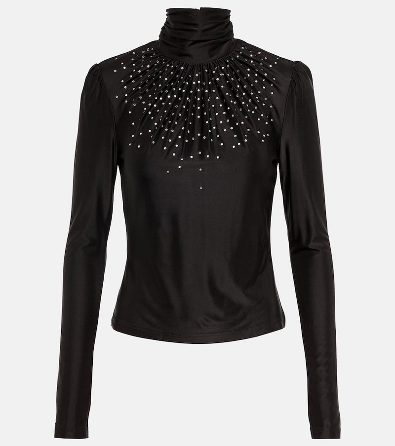 Rabanne Embellished turtleneck top
