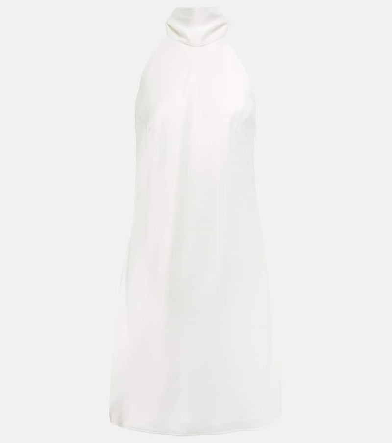 Galvan Bridal tie-neck satin minidress