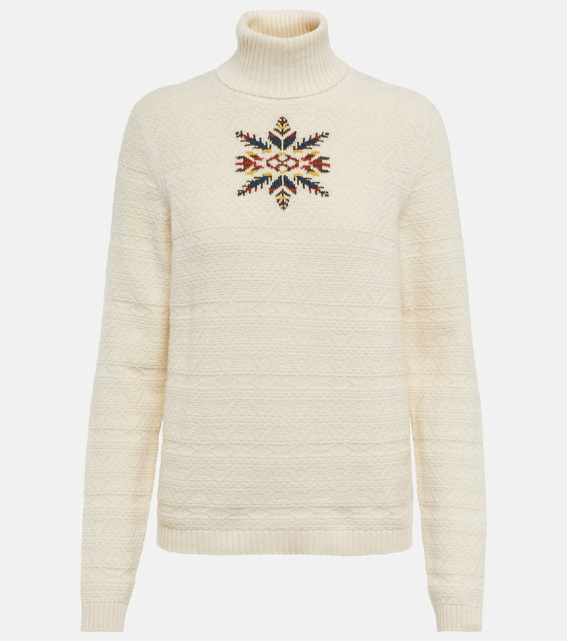 Loro Piana Intarsia cashmere turtleneck sweater