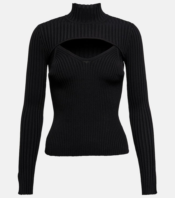 Simkhai Ribbed-knit layered top