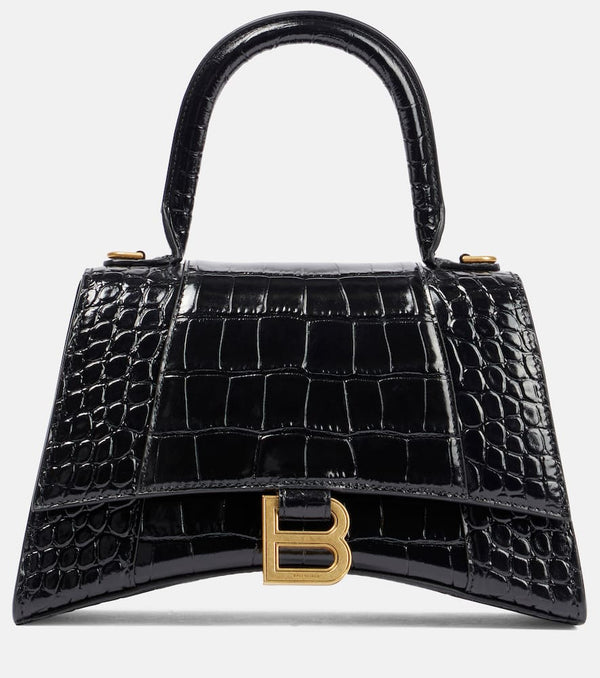 Balenciaga Hourglass XS croc-effect leather crossbody bag