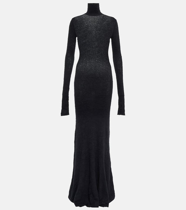 Balenciaga Turtleneck cotton-blend maxi dress